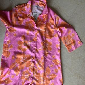 Satin Shirt Dress