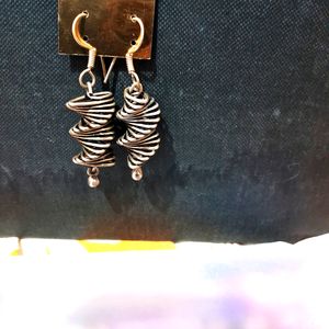 Silver Metal Earrings