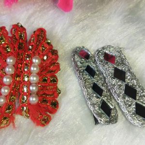 2 Pair Of Hair Aligator Clips For Girls