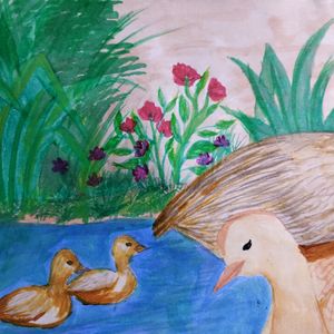 Wild Duck Pond Painting (Sheet)