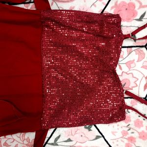 Pretty Maroon Dress| Party Wear|Pinterest| Shimmer