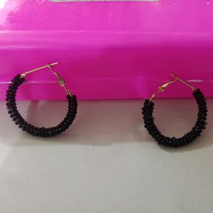 Handmade Black  Earrings