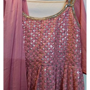 New Pink Designer Sharara With Dupatta