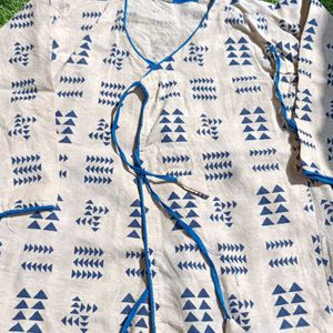 Boys Kurta Pjama Set Angrakha Pattern