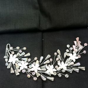 Beautiful Trendy Pearl And Crystal Work Hair Tiara