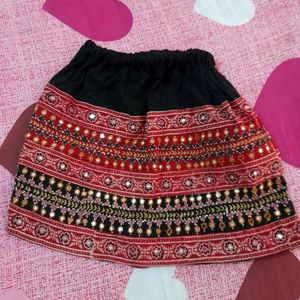 Mini Black Boho Skirt