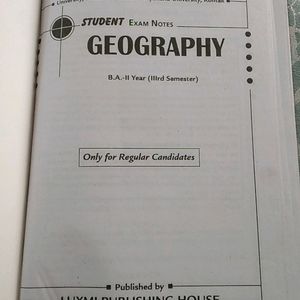 Exam Notes B.a 3rd Sem Geography