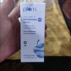 Plum Rice Water Niacinamide Face Serum New Seal