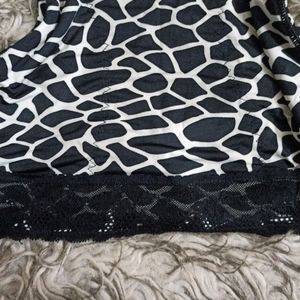 Zebra Printed Y2k Bodyfitted Top