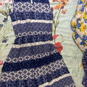 Blue And White Floral Dress