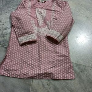 Light Pink Short Kurty Good Condition