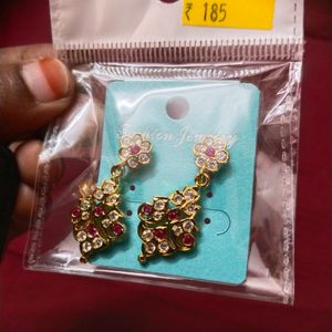 Stone earrings Gold Plated
