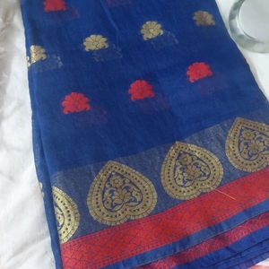 Cotton Saree With Half Delivery Fee