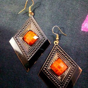 Rhombus Shaped Western Earring