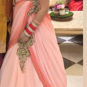 Its A Roka Gown In Peach Colour Very  Good Conditi