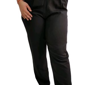 Solid black formal pant