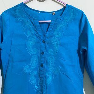 Blue Simple Kurta