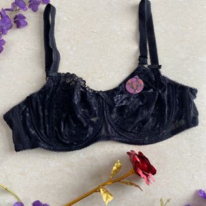 Black Net Lace Bra