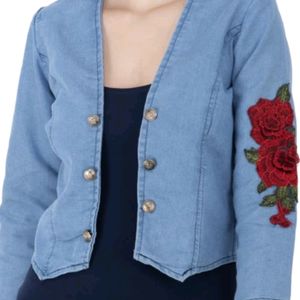 Dress With Soft Blue Denim Jacket