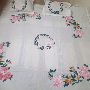 Hand Painted Bedsheet .