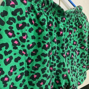 Cute Nightwear Shorts Animal Print