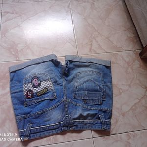 Blue shorts for ladies