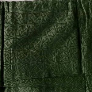 Olive Green Cotton Saree