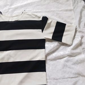 Striped Black And White Tshirt