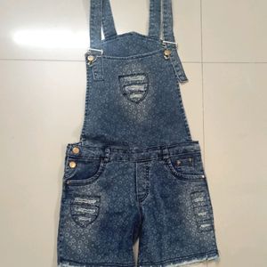 Denim Dungree For Girls