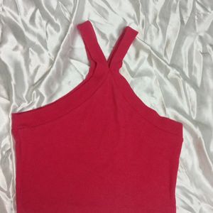 Halterneck Dark Pink Top