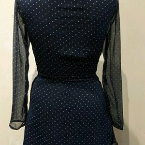 H And M Divided Blue Dress