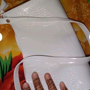 New White Sling Hand Bag