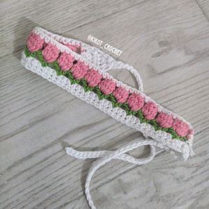 Crochet  Tulip Headbands 🌷