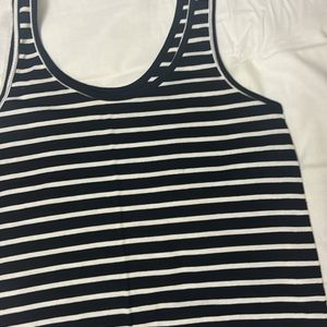 White Striped Tank Top