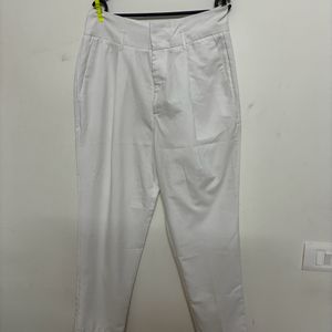 White Colur Formal Trousers