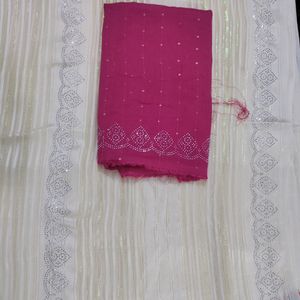 Lime -pink Festive Saree