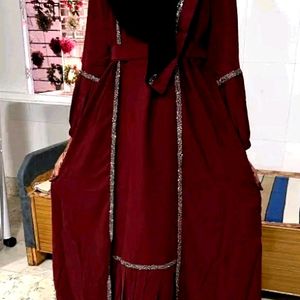 New Dubai Style Stone Work Abaya