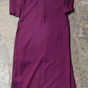 Purple Embroidery Kurti