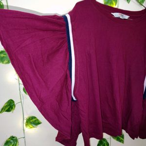 Maroon Casual Top