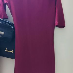 Maroon Bodycon Dress