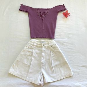 Pinterest Purple Off Shoulder Princess Top