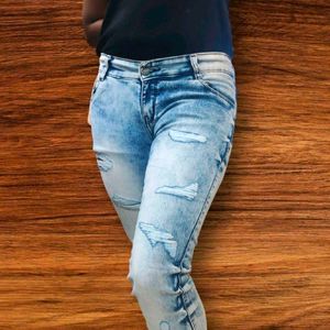 Denim Knee Length Jeans