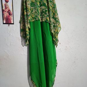 Women Green Flaired Kurti