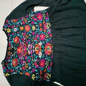 Printed Peplum Top