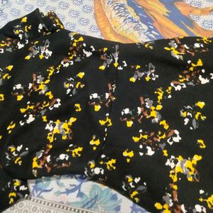 Vintage Floral Korean Dress And Pants Set Imported