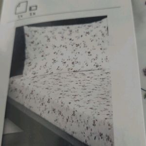 Floral SingleBedsheet With Pilow Cover By Ikea