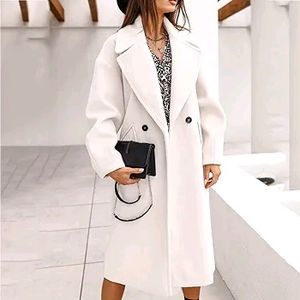 ✨OFFER✨Beige Long Coat Woolen Overcoat For Winters