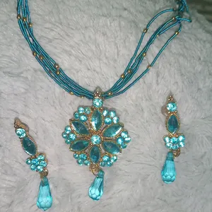 Princess Jasmine Blue Colour Necklace Set!