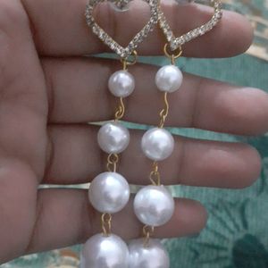 White & Golden Earrings