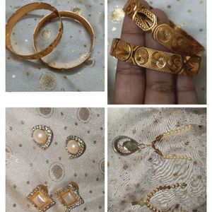 Bangle + Earrings + Pearl Top Accessories